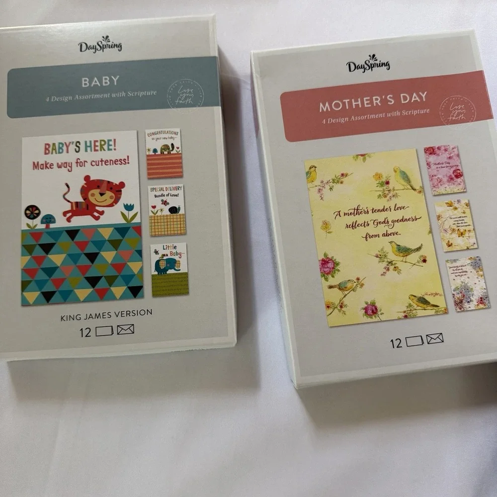 Lot Of 11 DaySpring Christian Greeting Card Box Sets Sympathy Birthday Baby